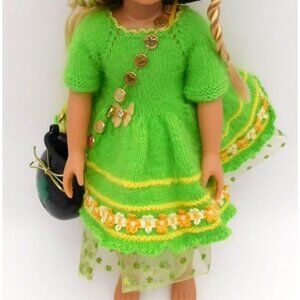 Handmade Green Knit Dress Set for Ruby Red Fashion Friends DOLL NOT INCLUDED